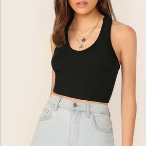 Black crop top
